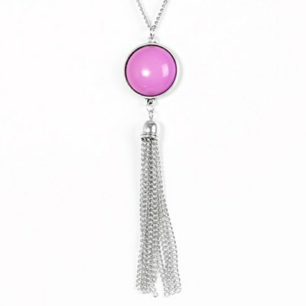 Purple or pink pendant.